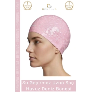 #Bone Uzun Saç Kaymaz Su Geçirmez Sızdırmaz Yüzücü Deniz Bonesi Elastik Bez Yüzme Şapkası