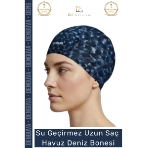 #Bone Uzun Saç Kaymaz Su Geçirmez Sızdırmaz Yüzücü Deniz Bonesi Elastik Bez Yüzme Şapkası