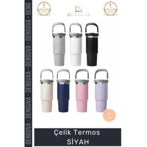 #Termos Paslanmaz Vakumlu Sızdırmaz Mat Isı Yalıtımlı Dayanıklı Şık Ergonomik Çelik Termos