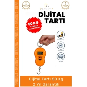 #BagajTartısı Elektronik Dijital El Kantarı Hassas Terazi Portatif Seyahat Tipi Askılı Bagaj Tartısı Max 50 Kg