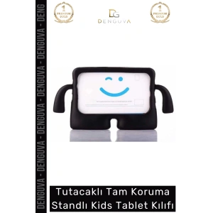#TabletTutucu Apple iPad 7 8 9 Nesil 10 2 Inç Yumuşak Dokulu Tutacaklı Darbe Tam Koruma Standlı Kids
