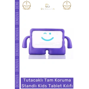 #TabletTutucu Apple iPad 7 8 9 Nesil 10 2 Inç Yumuşak Dokulu Tutacaklı Darbe Tam Koruma Standlı Kids