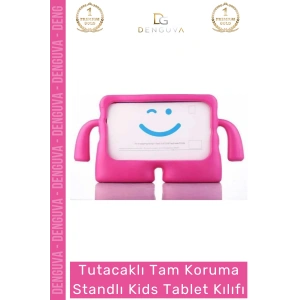 #TabletTutucu Apple iPad 7 8 9 Nesil 10 2 Inç Yumuşak Dokulu Tutacaklı Darbe Tam Koruma Standlı Kids
