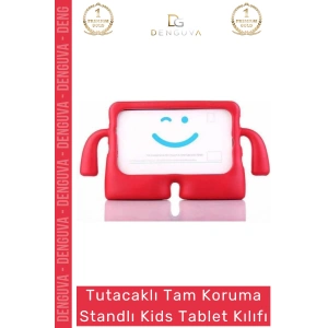 #TabletTutucu Apple iPad 7 8 9 Nesil 10 2 Inç Yumuşak Dokulu Tutacaklı Darbe Tam Koruma Standlı Kids