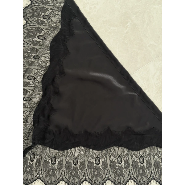 Asimetrik Dantelli Saten Bel Aksesuarı