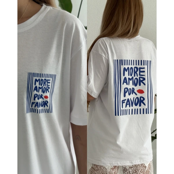 Baskılı Oversize Tişört