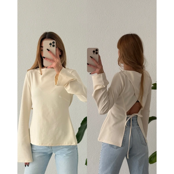 İspanyol Kol Sırt Bağlamalı Dekolteli Basic