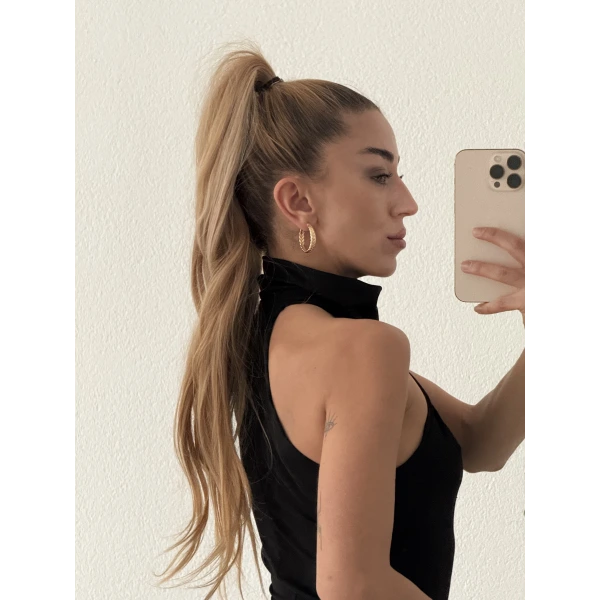 Aksesuarlı Midi Elbise