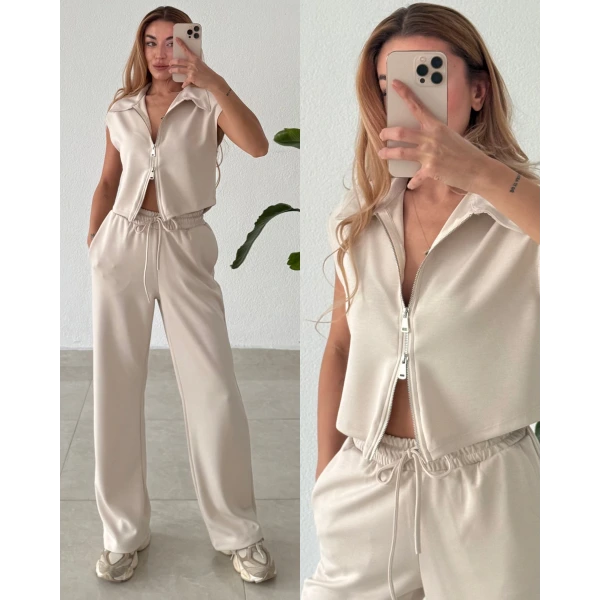 Çift Fermuarlı Modal Takım