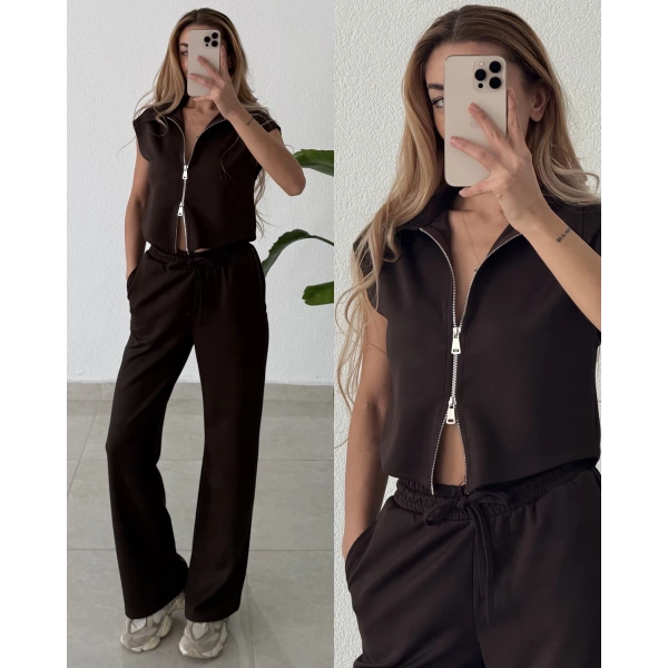 Çift Fermuarlı Modal Takım