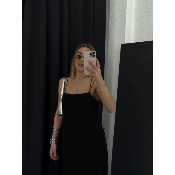 Orj. Marka Maxi Boy Askılı Basic Elbise