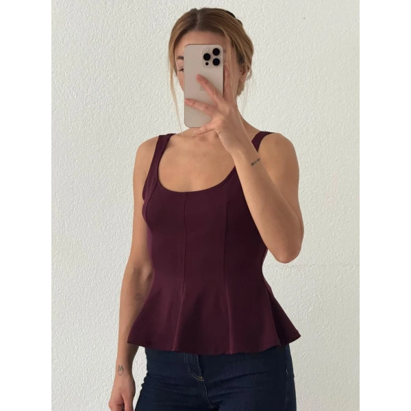 Askılı Volanlı Kadın Bluz