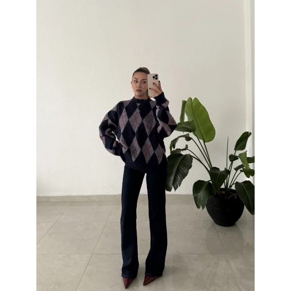 Baklava Desenli Kazak