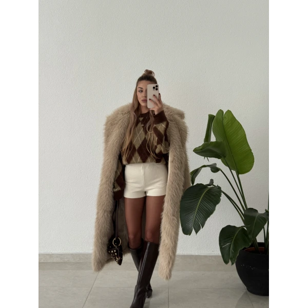 Baklava Desenli Kazak