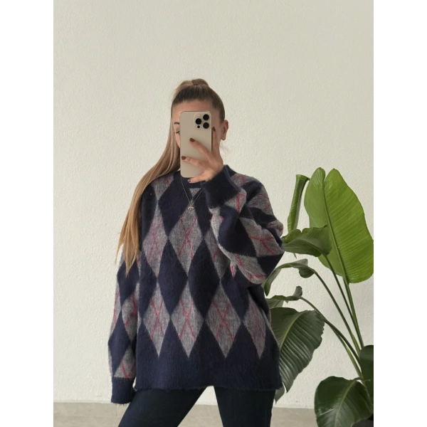 Baklava Desenli Kazak