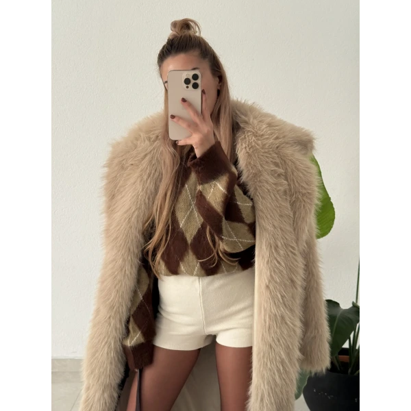 Baklava Desenli Kazak