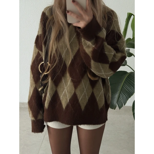 Baklava Desenli Kazak