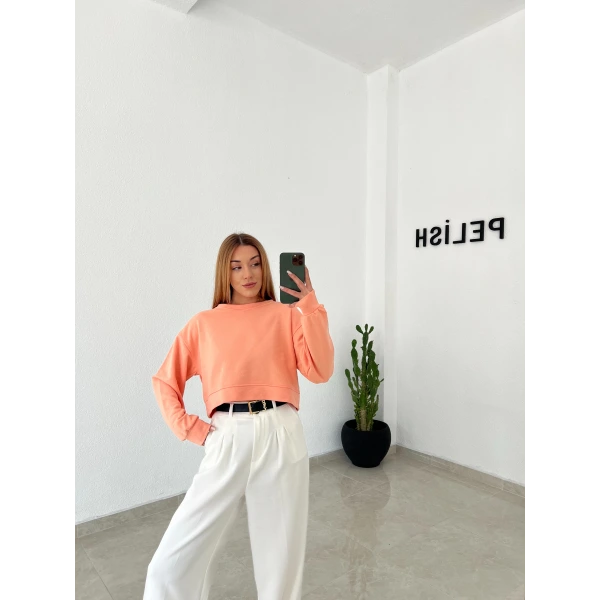 Basic Kısa Sweatshirt