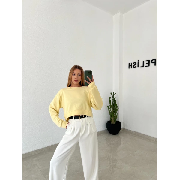 Basic Kısa Sweatshirt