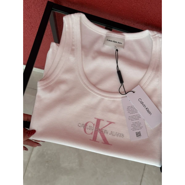 Calvin Klein Taşlı Baskılı Marka Atlet