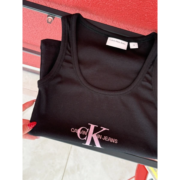 Calvin Klein Taşlı Baskılı Marka Atlet