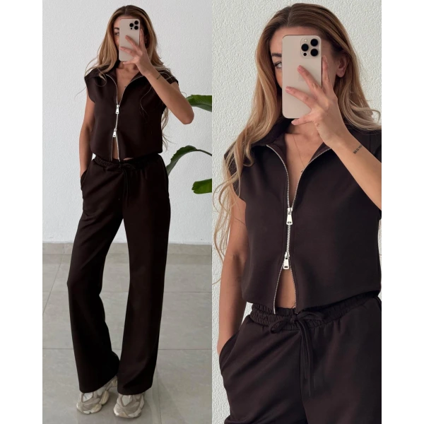 Modal Kumaş Çift Fermuarlı Takım