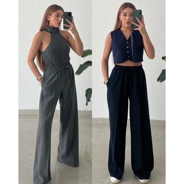 Çımalı Poliviskon Palazzo Pantolon