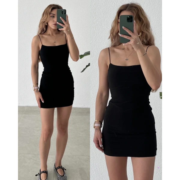 İp Askılı Basic Elbise