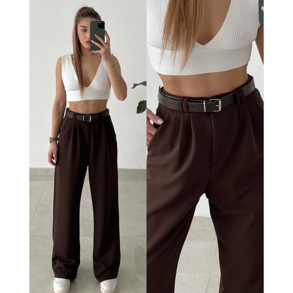 Kemerli Palazzo Pantolon