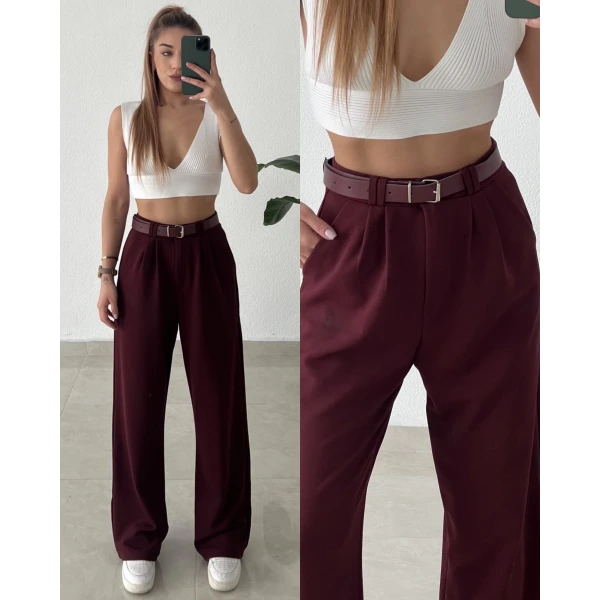 Kemerli Palazzo Pantolon