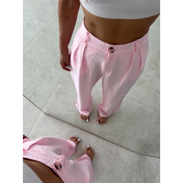 Keten Palazzo Pantolon