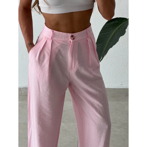 Keten Palazzo Pantolon