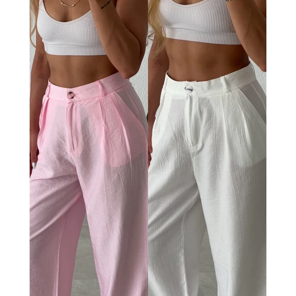 Keten Palazzo Pantolon