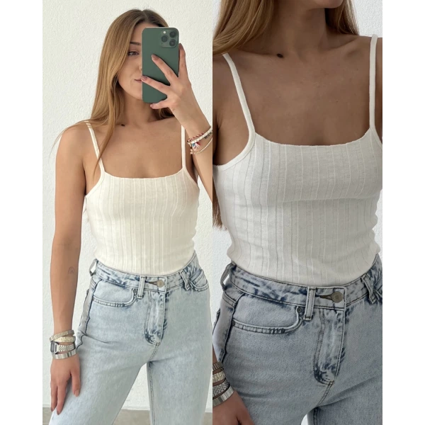 Orj Marka Fitilli Triko Crop