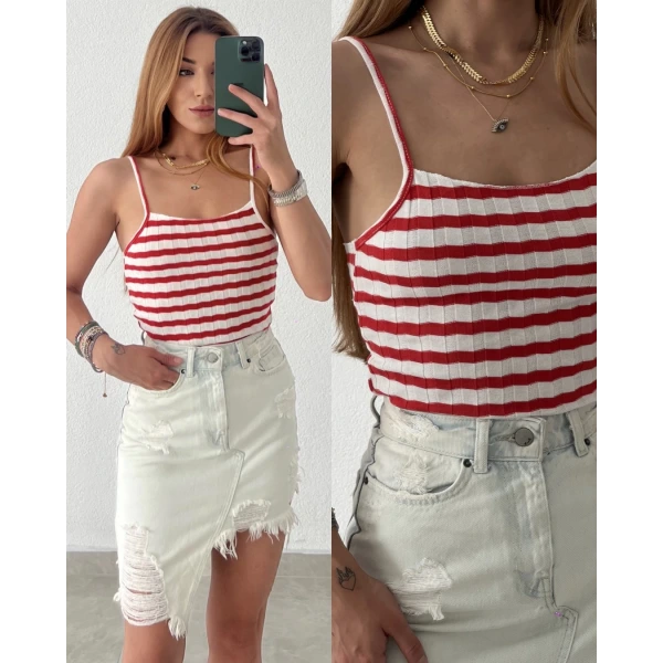 Orj Marka Fitilli Triko Crop