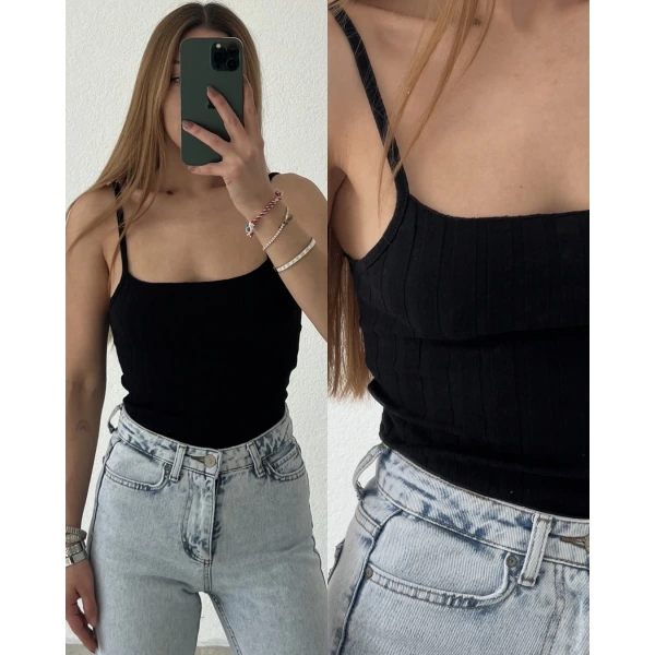 Orj Marka Fitilli Triko Crop