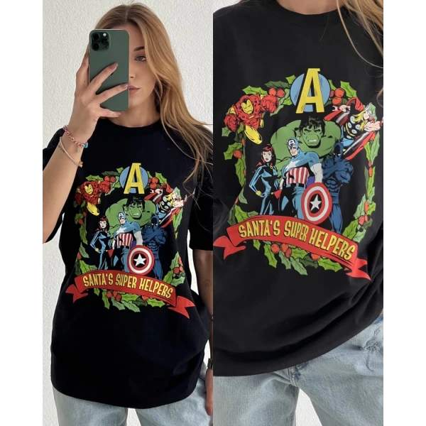 Orj Marka Marvel Baskılı Tişört