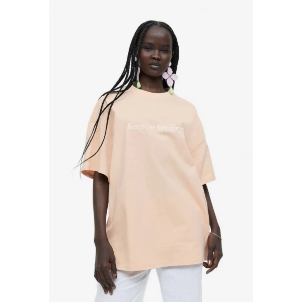 Orj Marka Nakışlı Yazılı Tişört