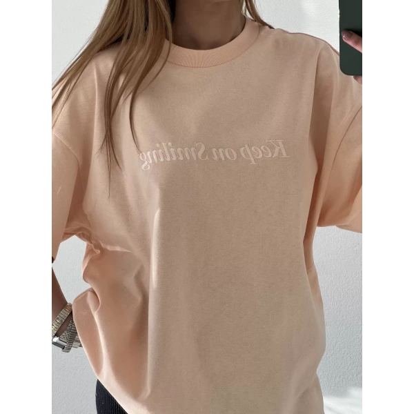 Orj Marka Nakışlı Yazılı Tişört