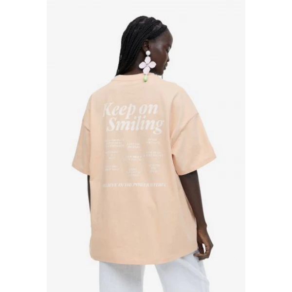 Orj Marka Nakışlı Yazılı Tişört