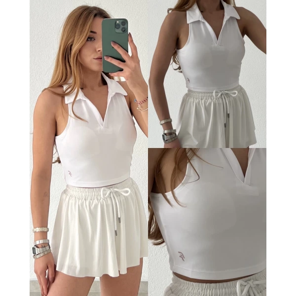 Orj Marka Polo Yaka Sporcu Crop