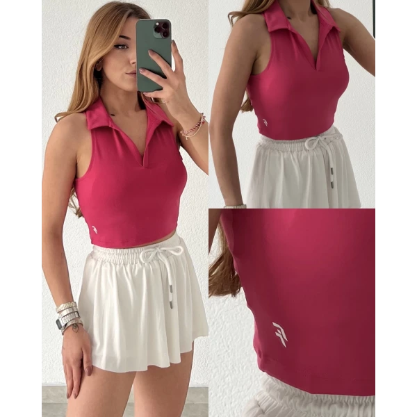 Orj Marka Polo Yaka Sporcu Crop