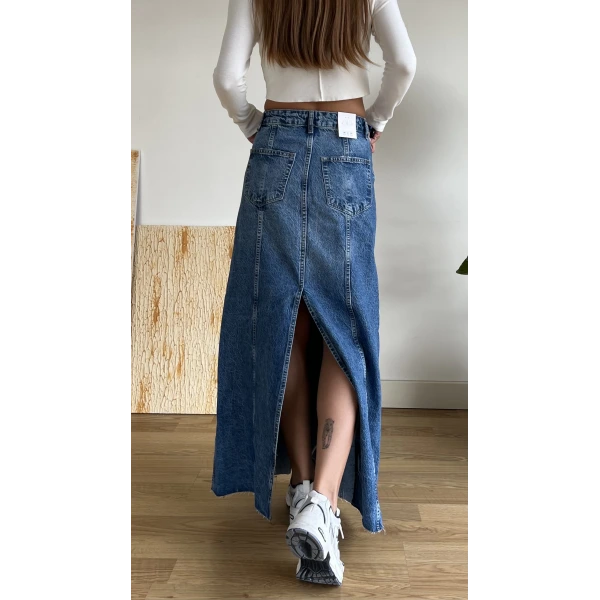 ORJ MARKA YIRTMAÇLI KOT ETEK