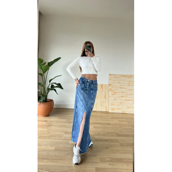 ORJ MARKA YIRTMAÇLI KOT ETEK