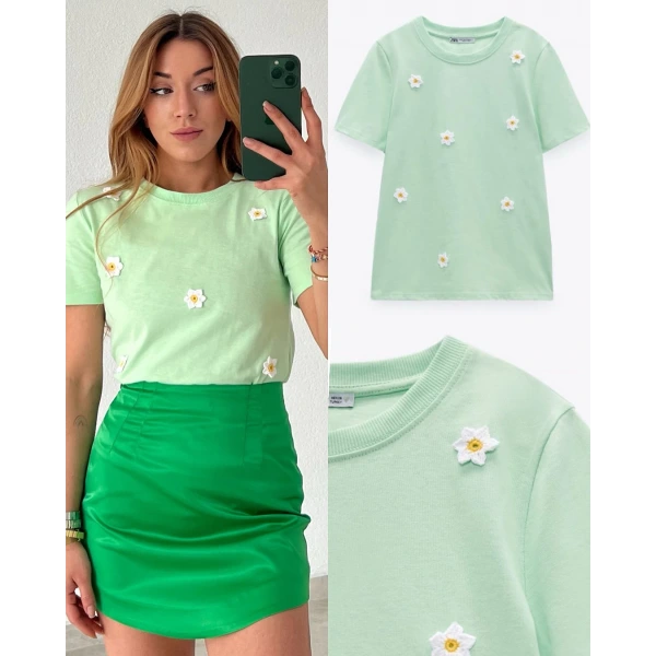 Papatya Örgülü Orj Marka Tişört