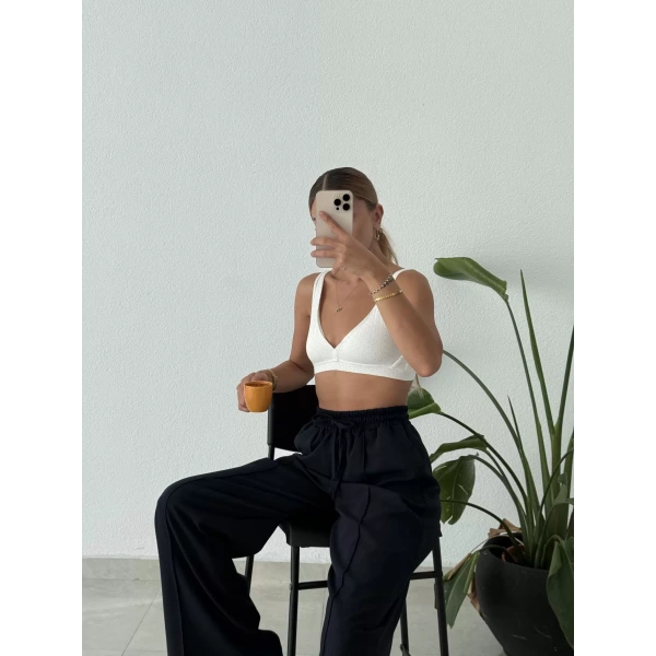 Poliviskon Çımalı Palazzo Pantolon