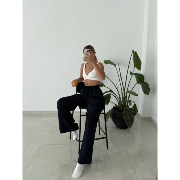 Poliviskon Çımalı Palazzo Pantolon