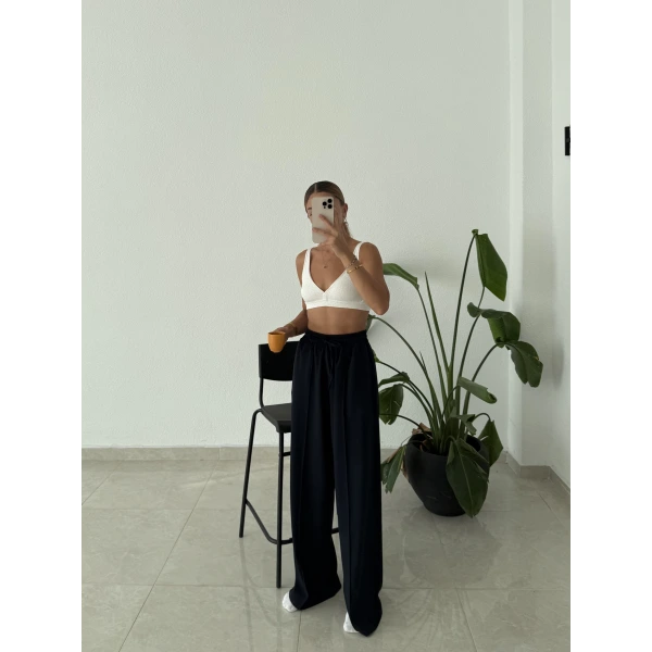 Poliviskon Çımalı Palazzo Pantolon