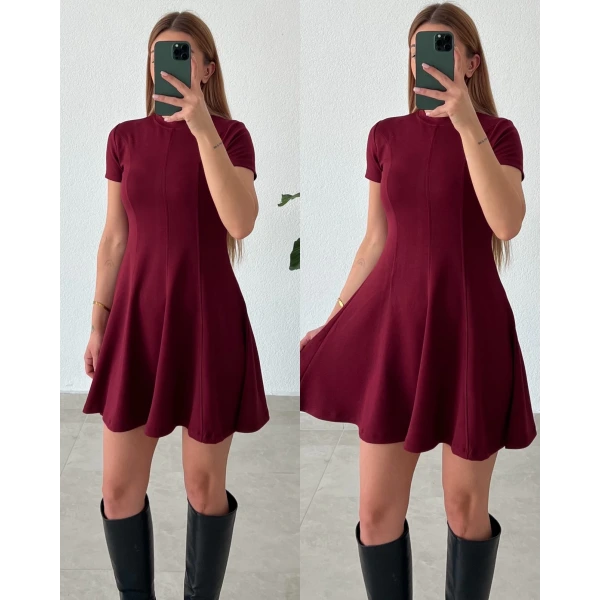 Volanlı Modal Kumaş Elbise