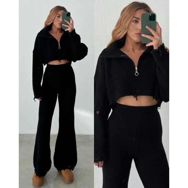 Yırtıklı Triko Takım